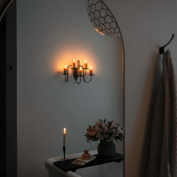 Hand Forged Iron Candle Holder - Five Arm - AUR