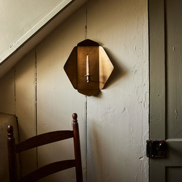 Brass-plated Candle Sconce - AUR