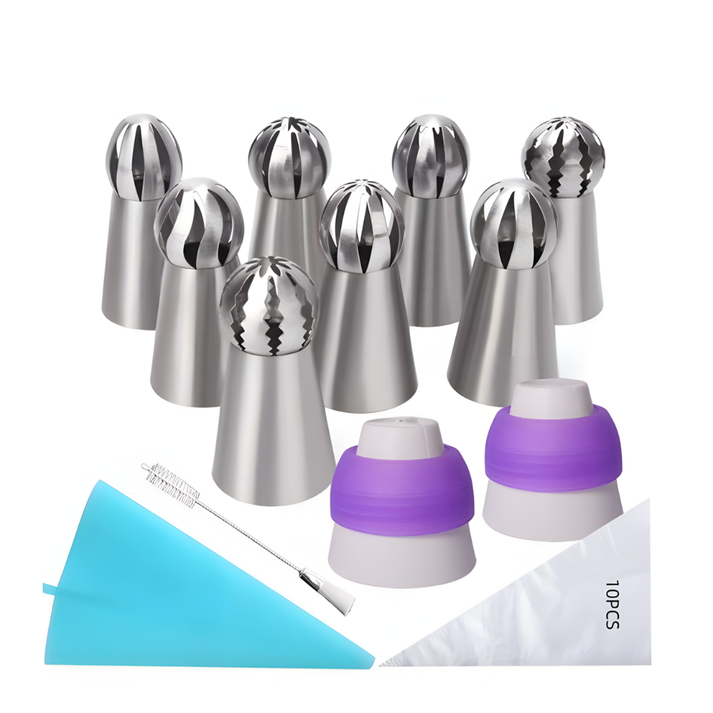 Advanced & Specialty Russian Piping Tips Expansion Pack - Premium Stainless Steel Nozzles for Expert Cake Decorating | Complementary Set for Your Main Baking Kit - AUR
