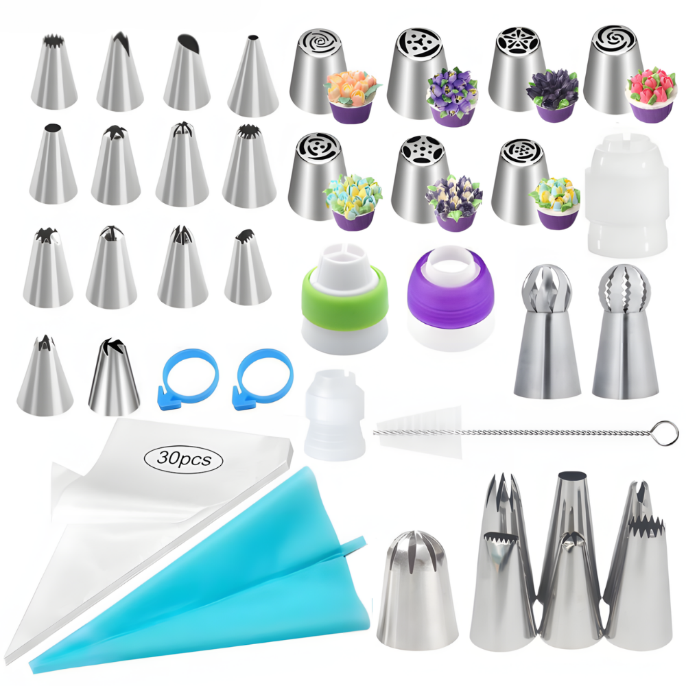Advanced & Specialty Russian Piping Tips Expansion Pack - Premium Stainless Steel Nozzles for Expert Cake Decorating | Complementary Set for Your Main Baking Kit - AUR