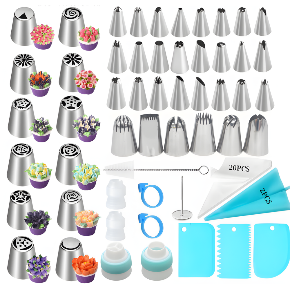 Advanced & Specialty Russian Piping Tips Expansion Pack - Premium Stainless Steel Nozzles for Expert Cake Decorating | Complementary Set for Your Main Baking Kit - AUR