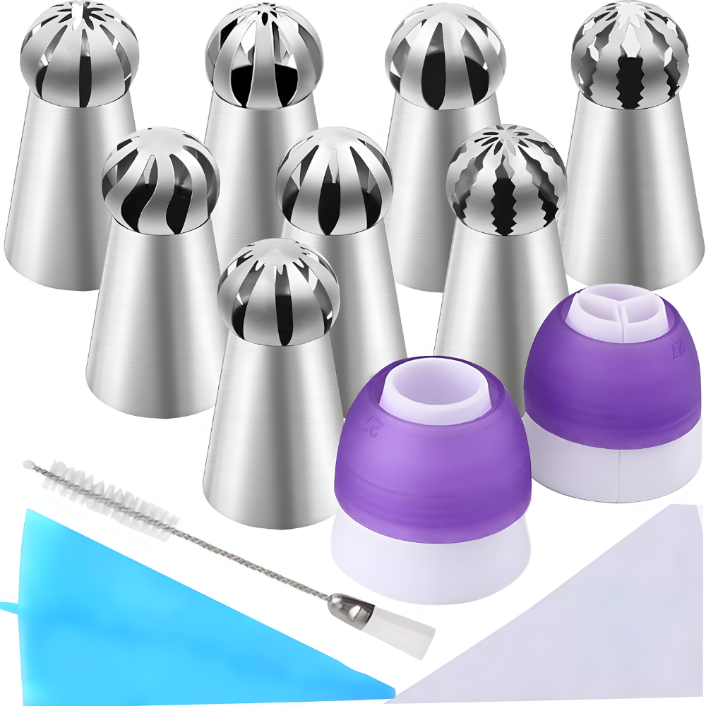 Advanced & Specialty Russian Piping Tips Expansion Pack - Premium Stainless Steel Nozzles for Expert Cake Decorating | Complementary Set for Your Main Baking Kit - AUR