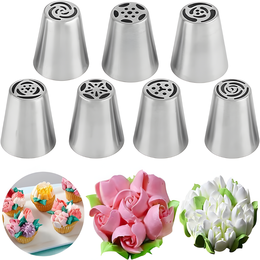 Advanced & Specialty Russian Piping Tips Expansion Pack - Premium Stainless Steel Nozzles for Expert Cake Decorating | Complementary Set for Your Main Baking Kit - AUR