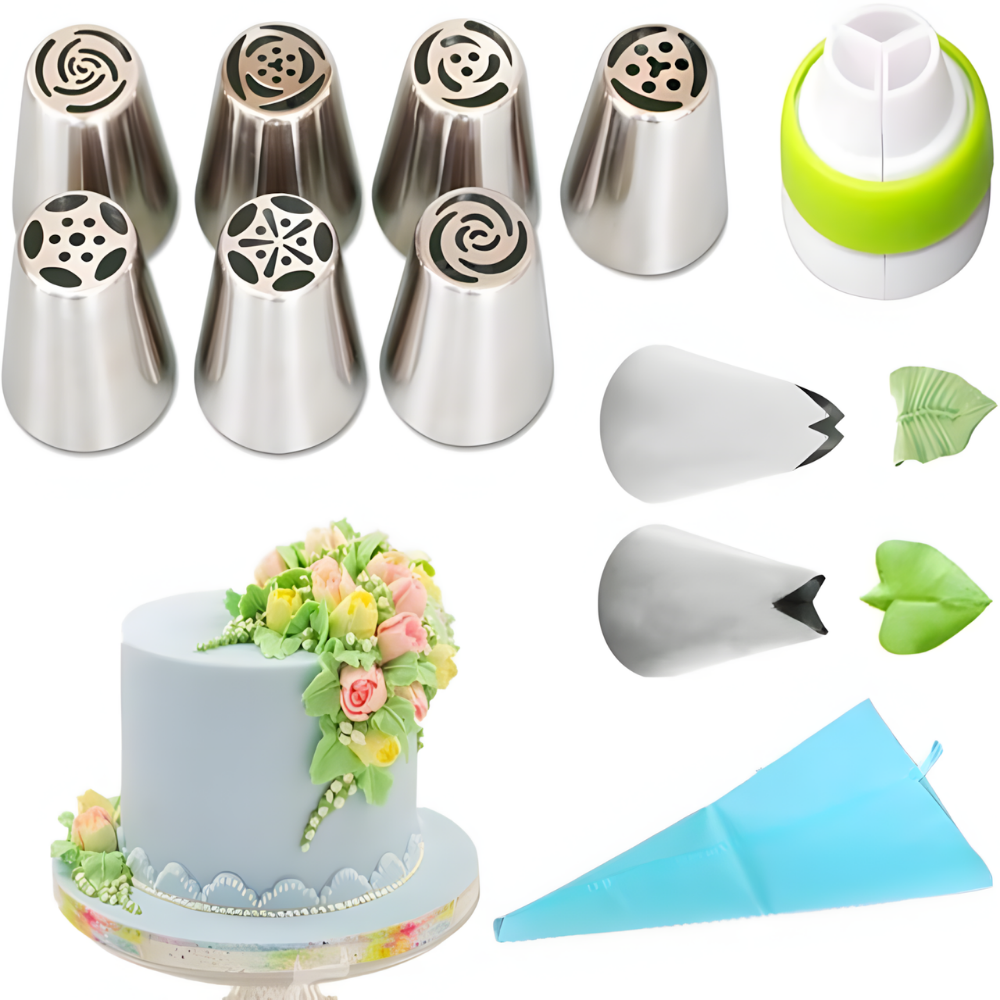 Advanced & Specialty Russian Piping Tips Expansion Pack - Premium Stainless Steel Nozzles for Expert Cake Decorating | Complementary Set for Your Main Baking Kit - AUR