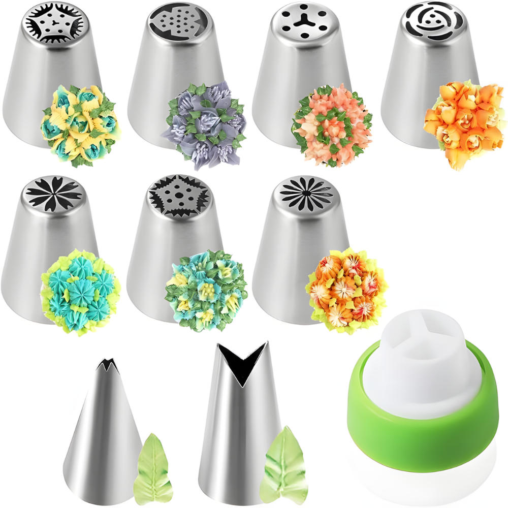 Advanced & Specialty Russian Piping Tips Expansion Pack - Premium Stainless Steel Nozzles for Expert Cake Decorating | Complementary Set for Your Main Baking Kit - AUR