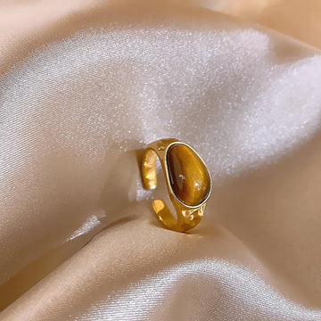 AUR 美拉德虎眼石リング｜中古風の深みある輝き