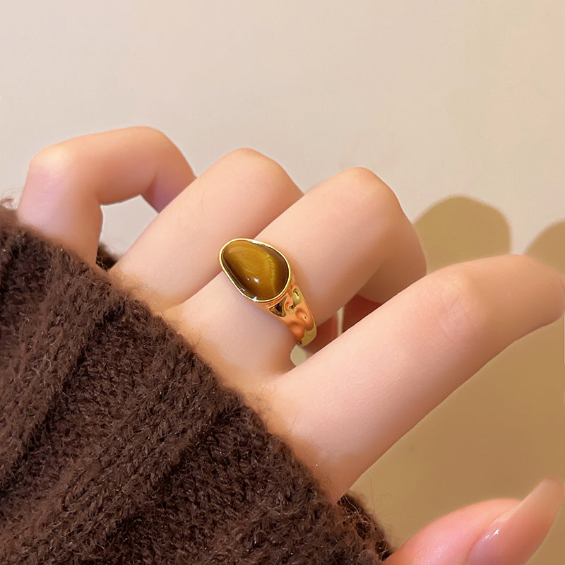 AUR 美拉德虎眼石リング｜中古風の深みある輝き