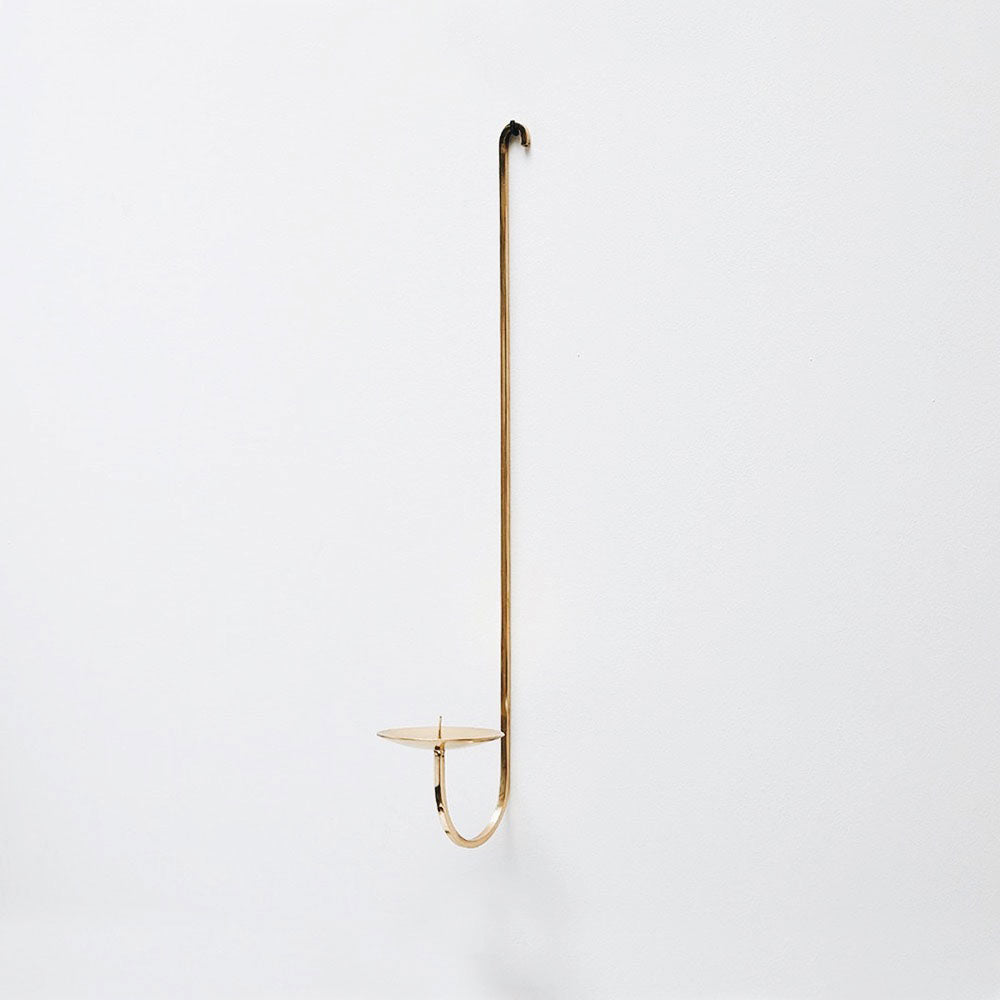 Hand Forged Brass Candle Holder - Single Arm - AUR