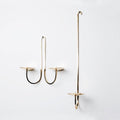 Hand Forged Brass Candle Holder - Single Arm - AUR
