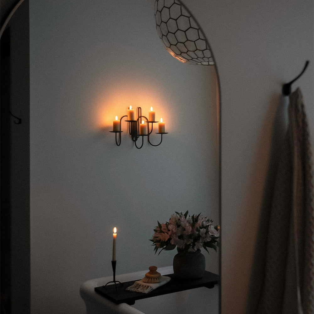 Hand Forged Iron Candle Holder - Five Arm - AUR
