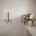 Hand Forged Iron Candle Holder - Double Arm - AUR