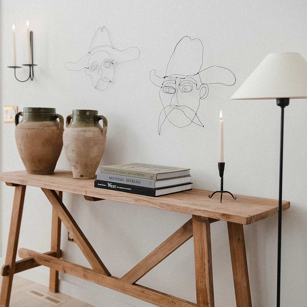 Hand Forged Iron Candle Holder - Double Arm - AUR