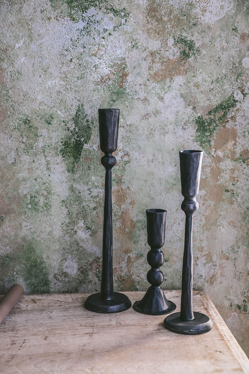 Hand-Forged Iron Candlestick Set - AUR