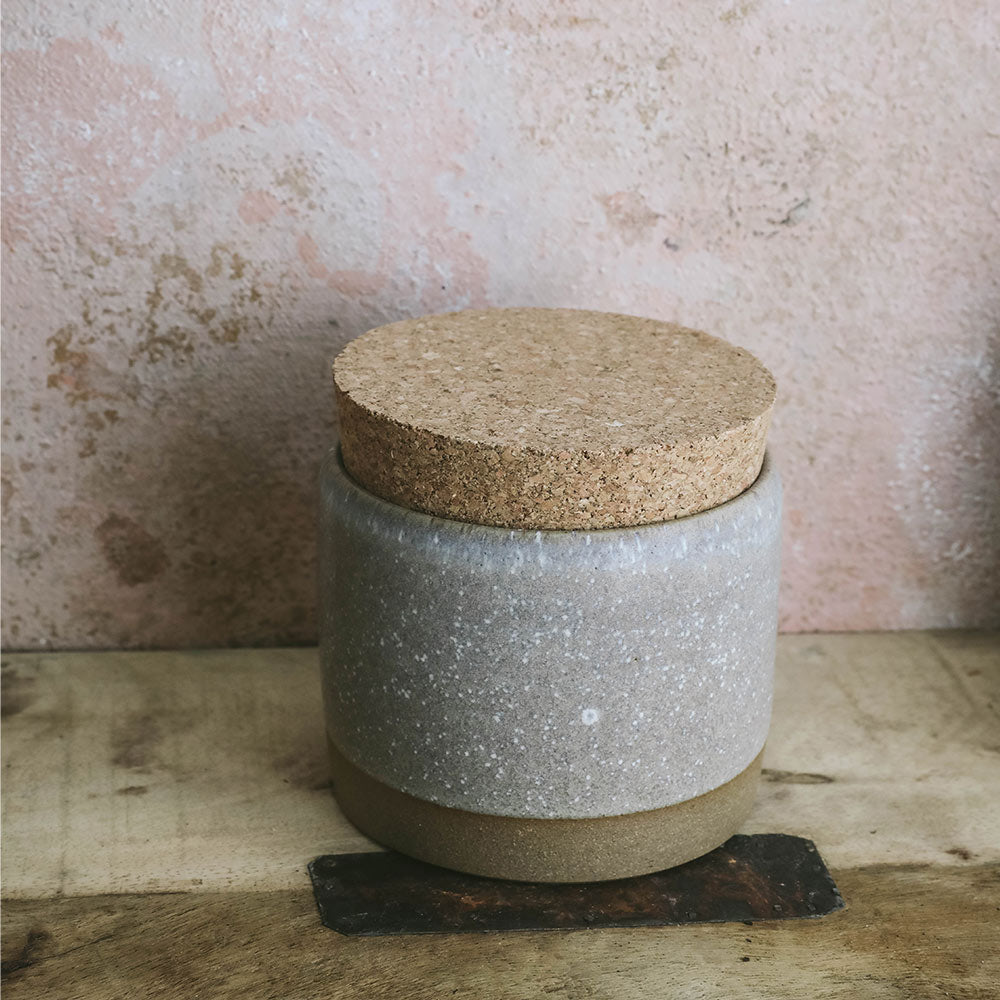Ceramic Utility Jar with Cork - Dark - AUR