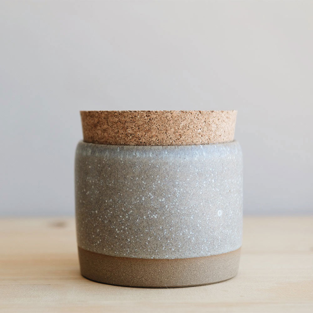Ceramic Utility Jar with Cork - Dark - AUR