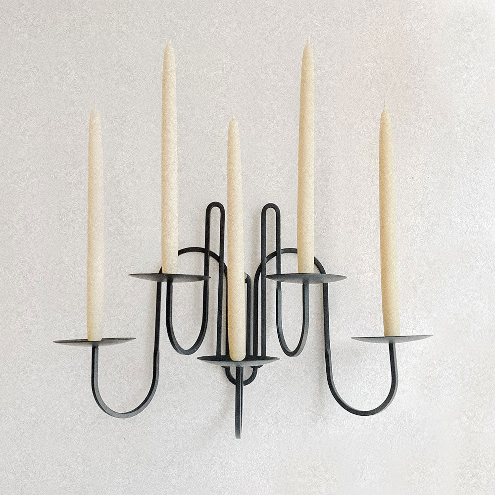 Hand Forged Iron Candle Holder - Five Arm - AUR