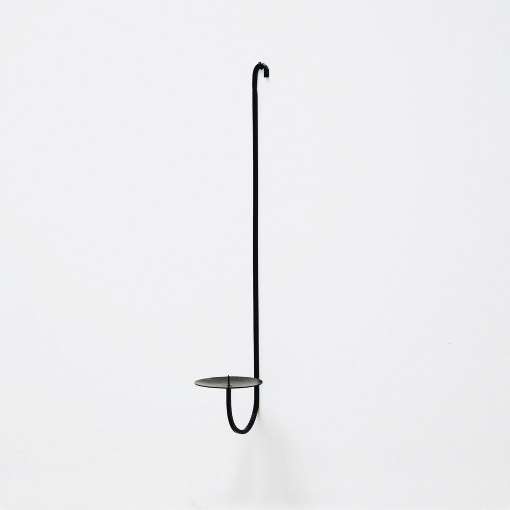 Hand Forged Iron Candle Holder - Single Arm - AUR