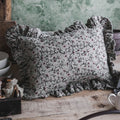 Linen Hand Block-Printed Pillow Cover No. 0232 - AUR