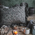 Linen Hand Block-Printed Pillow Cover No. 0232 - AUR