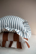 Linen Pillow Cover - Stone Blue Stripe - AUR