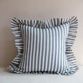 Linen Pillow Cover - Stone Blue Stripe - AUR