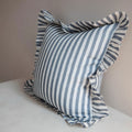 Linen Pillow Cover - Stone Blue Stripe - AUR