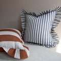Linen Pillow Cover - Stone Blue Stripe - AUR