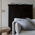 Linen Pillow Cover - Stone Blue Stripe - AUR