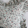 Linen Hand Block-Printed Pillow Cover No. 0232 - AUR