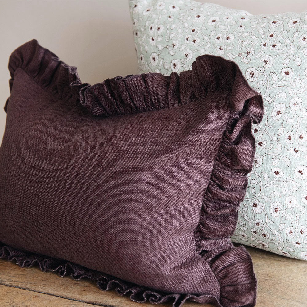 Heavyweight Linen Pillow Cover - Plum - AUR