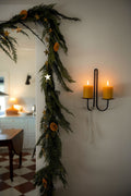 Hand Forged Iron Candle Holder - Double Arm - AUR