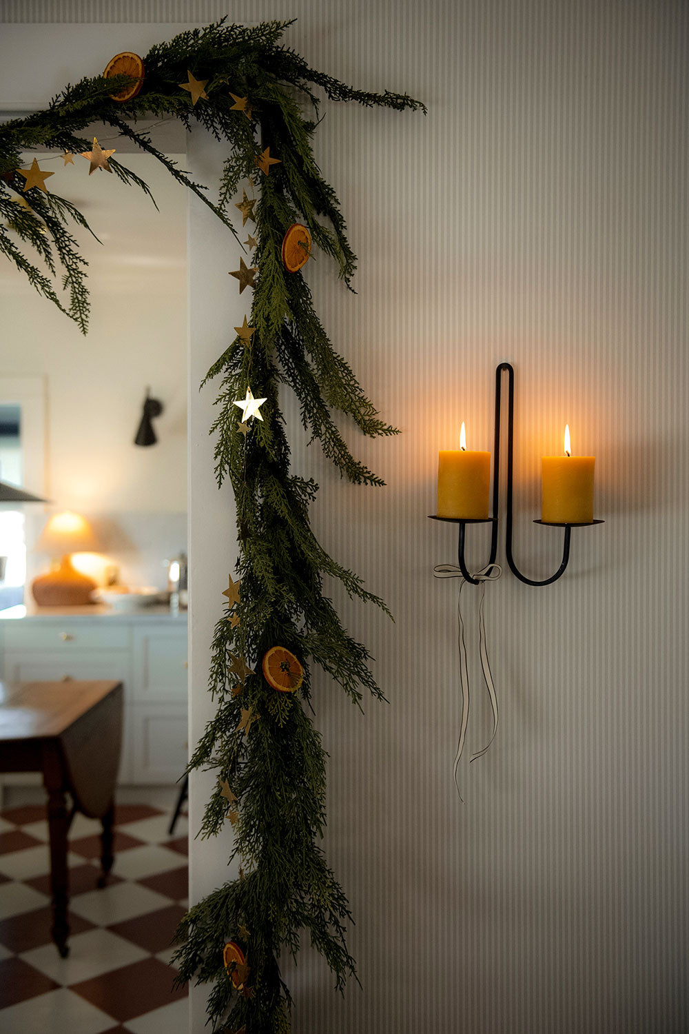 Hand Forged Iron Candle Holder - Double Arm - AUR