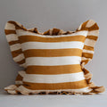 Linen Pillow Cover - Ochre Stripe - AUR