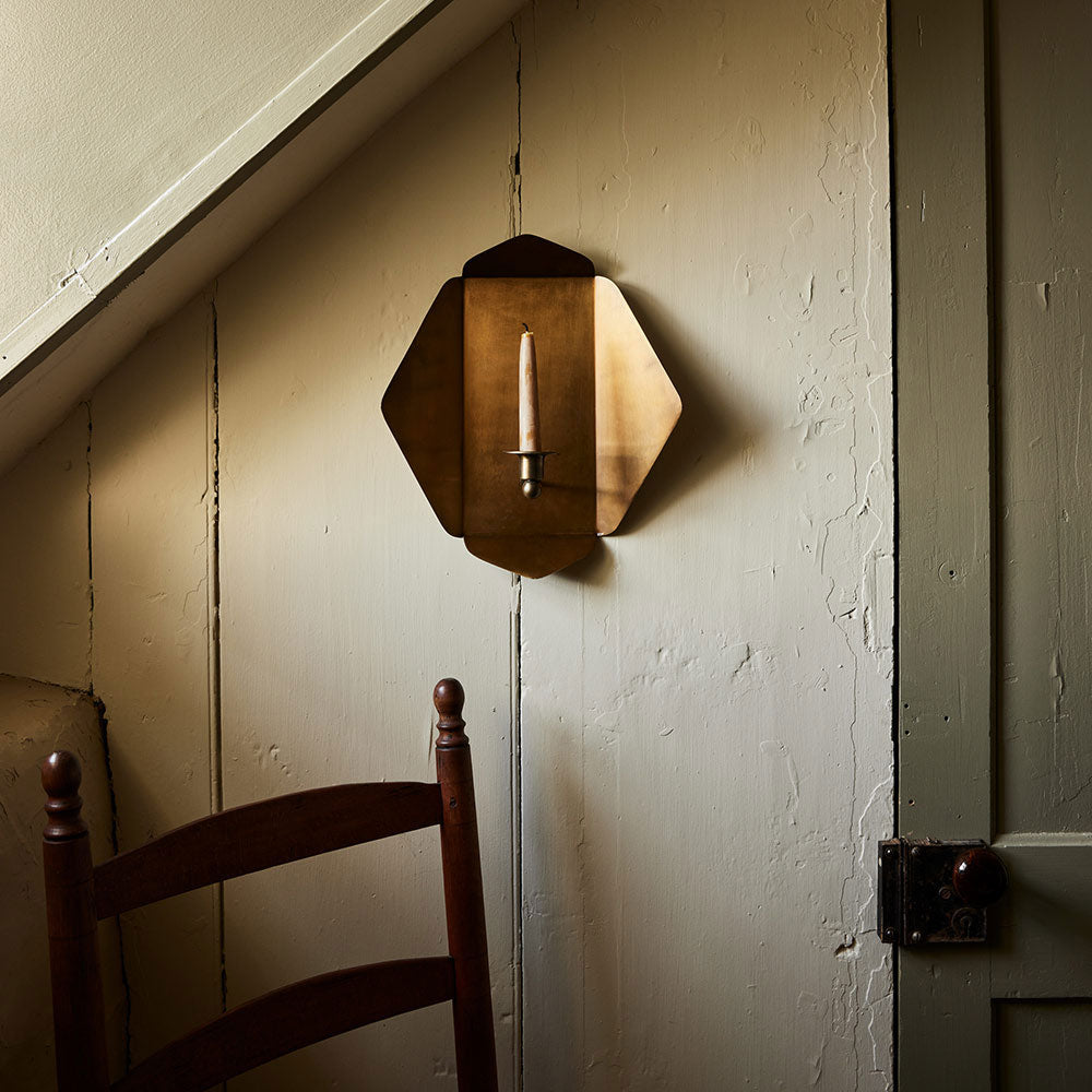 Brass-plated Candle Sconce - AUR