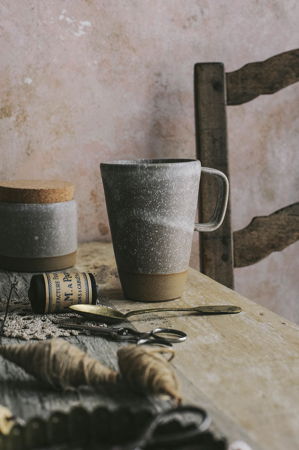 Tall Ceramic Coffee Mug - Dark - AUR