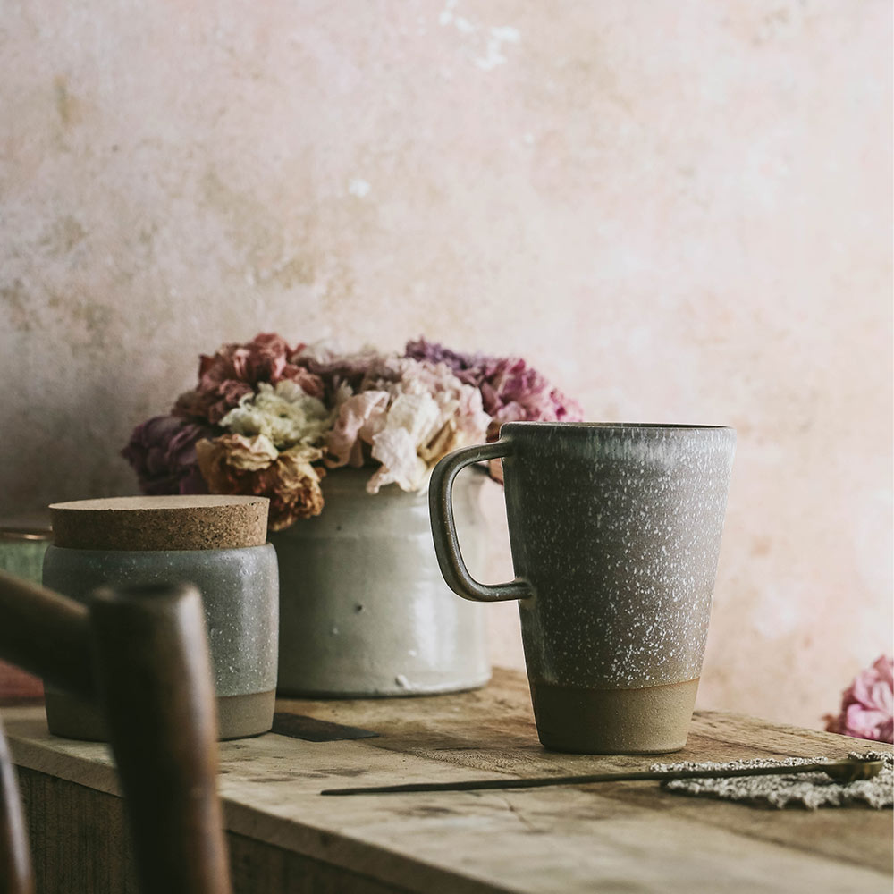 Tall Ceramic Coffee Mug - Dark - AUR