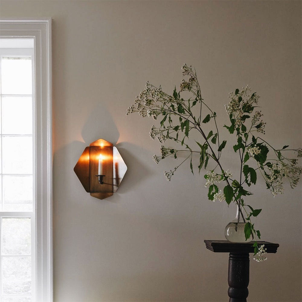 Brass-plated Candle Sconce - AUR